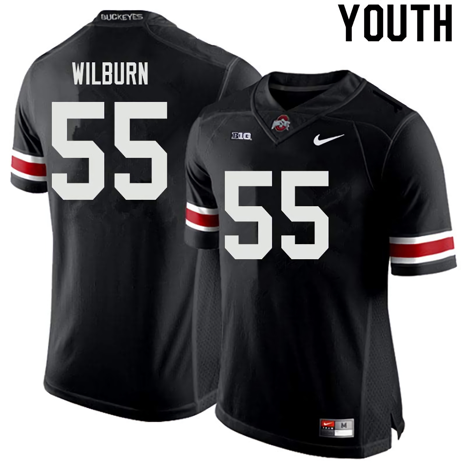 Trayvon Wilburn Ohio State Buckeyes Youth NCAA #55 Nike Black College Stitched Football Jersey JCX3056FU